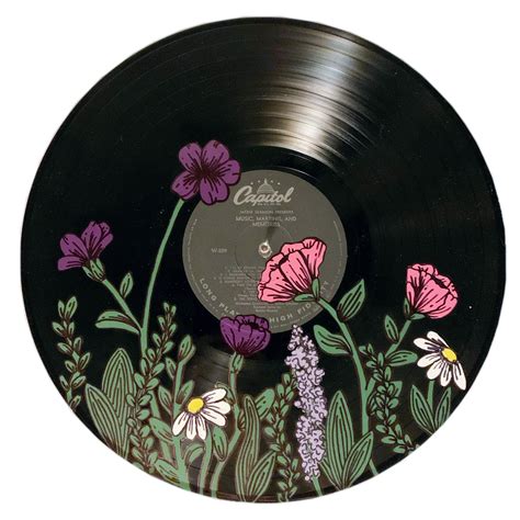 Excited to share this item from my shop: Wildflowers Painted Record ...