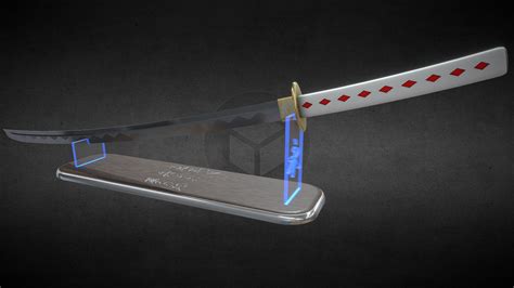 Katana Sword With Stand - Download Free 3D model by Harri Snellman (@rivetech) [1c307ba] - Sketchfab