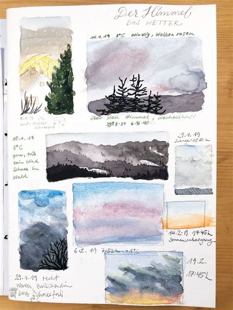 My Sketchbook In March 2019 | Julia Bausenhardt | Sketch book, Watercolor and ink, Nature sketch