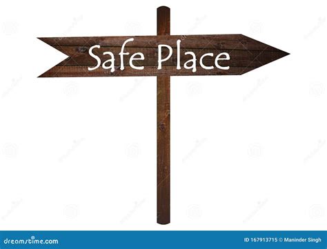 Safe Place Sign on a Wooden Board. Stock Image - Image of sponsor ...