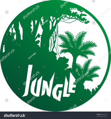 Vector Jungle Emblem - 93533977 : Shutterstock