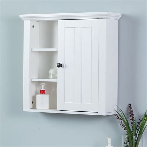 White Wood Bathroom Wall Cabinet - Walmart.com