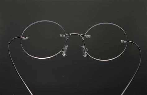 Vintage Rimless Steve Jobs Mens Round Titanium Eyeglasses Glasses Frames Rx - Eyeglass Frames