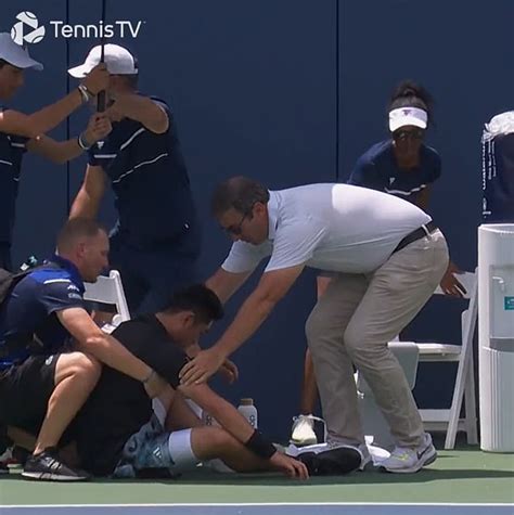 Shocking moment tennis star Yibing Wu collapses at Citi Open in DC ...