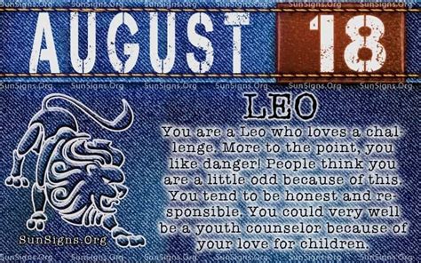 August 18 Zodiac Horoscope Birthday Personality | SunSigns.Org