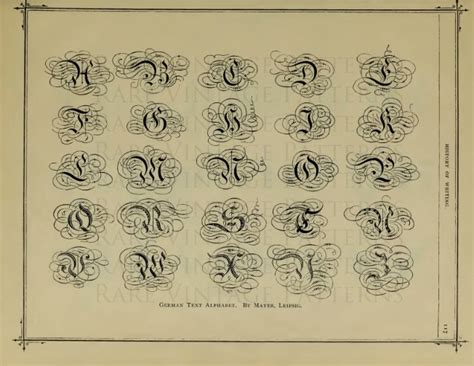 GERMAN CALLIGRAPHY ALPHABET 24 Letters on A4 Pages 300 Dpi Pdf - Etsy