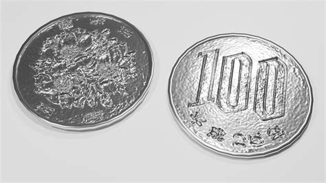 3D 100 Yen Coin - TurboSquid 2019109