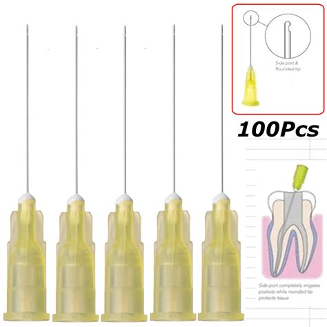 New 100pcs 30Ga Disposable Dental Endodontic Endo Irrigation Needle ...