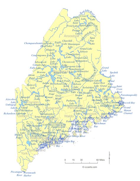 Maine’s Rivers and Lakes - CCCarto.com