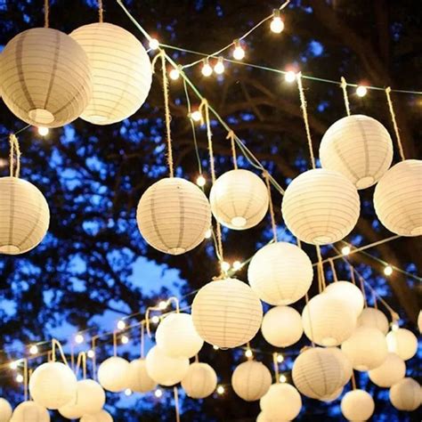 Multi Size White Chinese Paper Lanterns For Party Wedding Decoration Supplies White Hanging ...