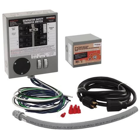 Generac 30-Amp Indoor Generator Transfer Switch Kit for 6-10 Circuits ...