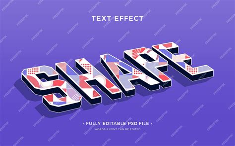 Premium PSD | Geometric shapes design text effect