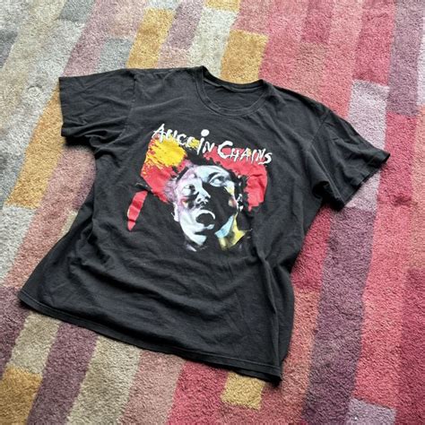 Vintage Vintage 1990 Alice in Chains FaceLift Tour Shirt Rare Back ...