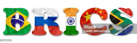 Flags Of Brics Countries On White Stock Illustration - Download Image ...