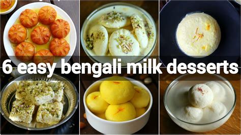 6 easy bengali milk desserts | indian milk based sweets | bengali dessert recipes | milk sweets ...