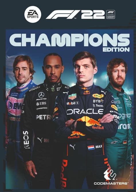 F1 2022 game cover features Lewis Hamilton, Max Verstappen and others