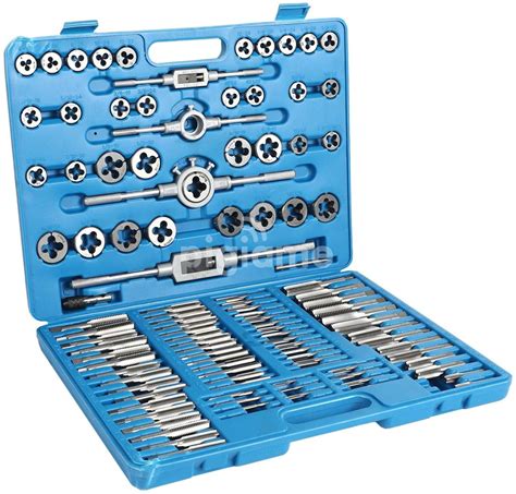 Large Tap And Die Set Metric Tap And Die Kit Rethreading Tool Kit Thread Maker Hole Threader 110 ...