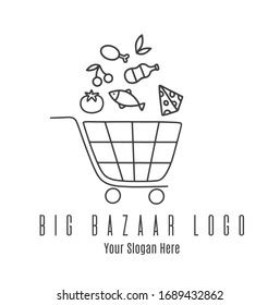 Abstract Big Bazaar Logo Design Concept Stock Vector (Royalty Free ...