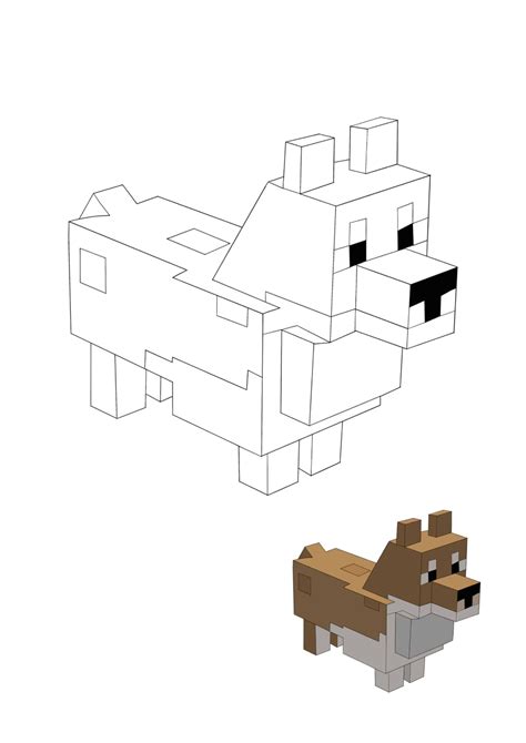 Minecraft Dog Coloring Pages - 2 Free Coloring Sheets (2021 ...