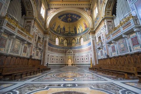 Interior of Archbasilica of St. John Lateran Editorial Stock Image ...