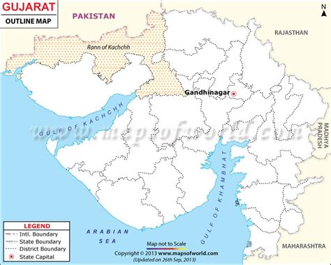 Gujarat Outline Map