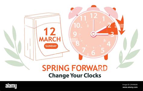 Daylight Saving Time Begins 2023 web banner with clocks and calendar ...