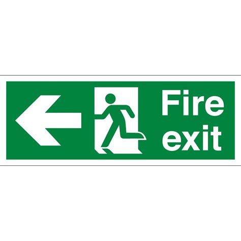 Fire Exit Arrow Left Signs - from Key Signs UK