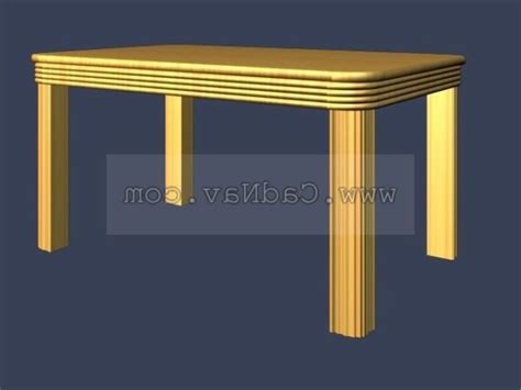 Wooden Furniture Dining Table Free 3d Model - .Max, .Vray - Open3dModel