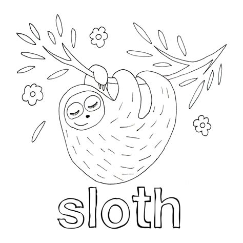 Baby Sloth Pages Coloring Pages