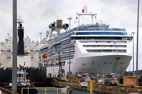 The Coral Princess in the Gatun Locks Panama Canal