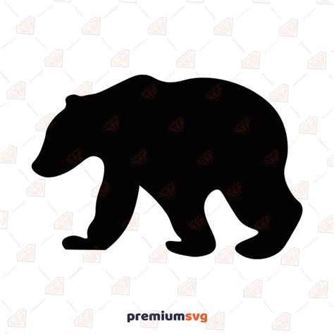 Walking Bear Silhouette SVG | PremiumSVG