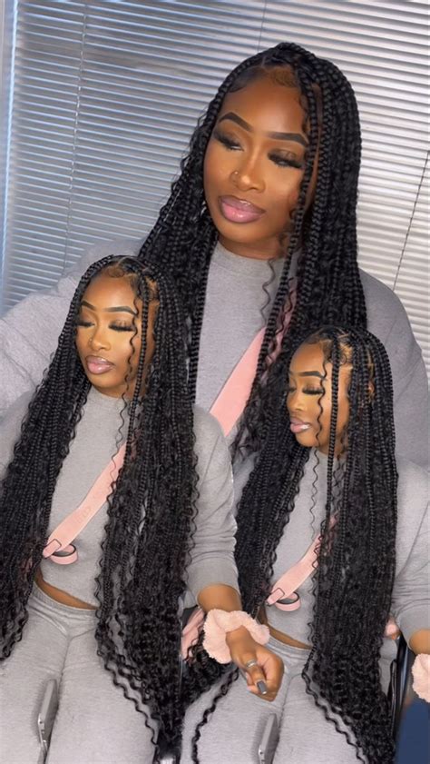 Knotless Braids | Box Braids | Protective Hairstyles for Black Women | Hair I… | Box braids ...