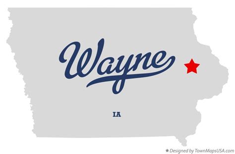 Map of Wayne, Jones County, IA, Iowa