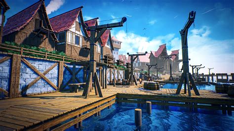 Modular Medieval Docks / Harbor (Medieval Town, Stylized Town, Town ...