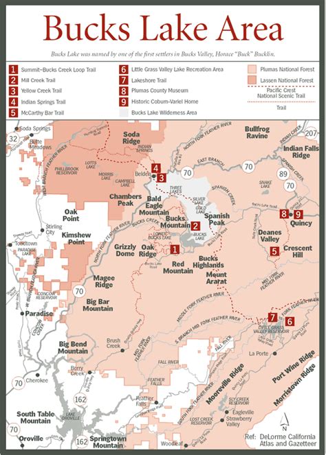 Sherpa Guides | California | Sierra Nevada | Bucks Lake Area Map