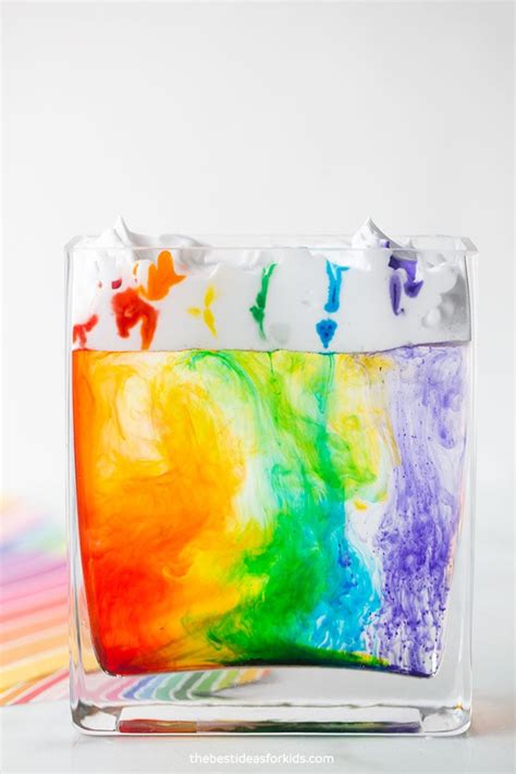 Rainbow Rain Science Experiment