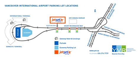 Yvr parking map - Vancouver airport parking map (British Columbia - Canada)