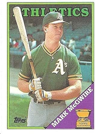 MARK MCGWIRE ROOKIE CARD - 1988 TOPPS BASEBALL ALL STAR ROOKIE BASEBALL ...