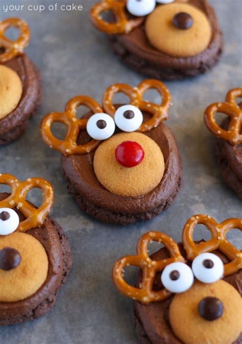 Rudolph Reindeer Cookies | Easy christmas cookie recipes, Cookies ...