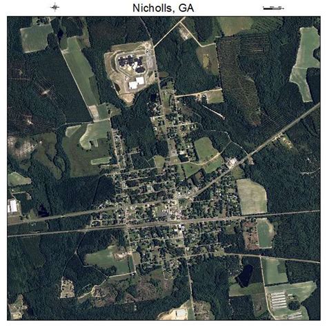 Aerial Photography Map of Nicholls, GA Georgia