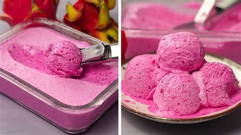 Dragon Fruit Ice Cream Recipe | Easy Homemade Ice Cream Recipe | Yummy ...