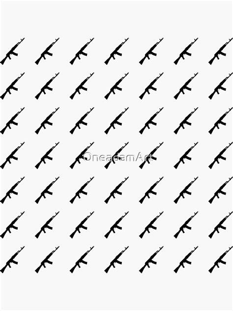 "AK-47 AK Rifle Pattern Art" Sticker for Sale by OneadamArt | Redbubble