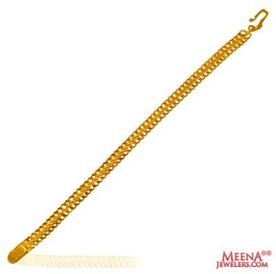 22Kt Gold Men Bracelet - BrMb25575 - 22K Gold bracelet for men's is designed in link style in ...