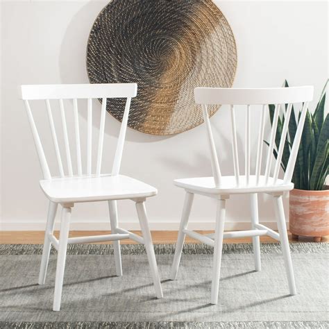 Safavieh Winona Spindle Back Dining Chair, Set of 2, White - Walmart.com - Walmart.com