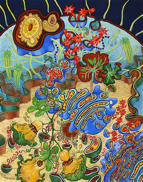 Cell Garden Painting by Shoshanah Dubiner