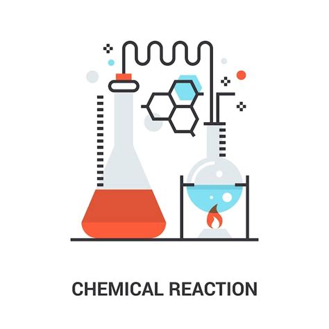 Premium Vector | Chemical reaction concept