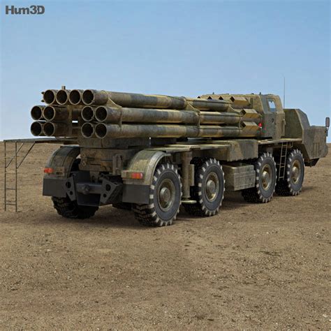 BM-30 Smerch 3D model - Military on Hum3D