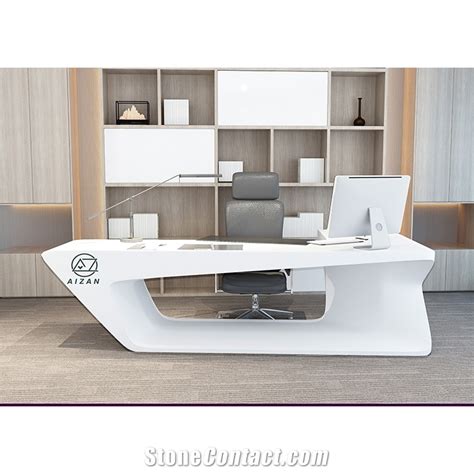 Modern Home Office Table White Office Desk from China - StoneContact.com