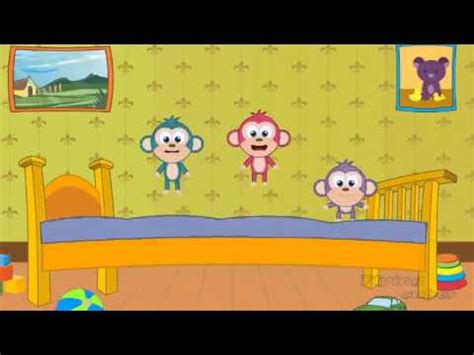 Five Little Monkeys Kids Song By FLYING CUBES - YouTube