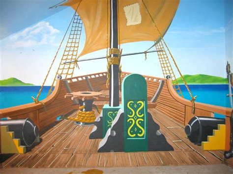 Basement | Pirate boats, Boat drawing, Mural